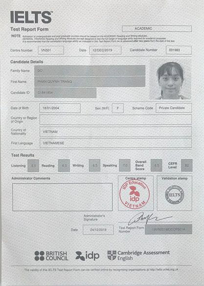 Thành tích học viên