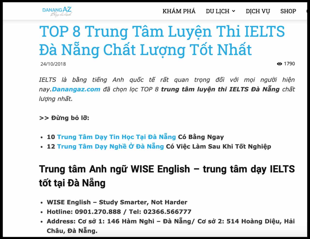 wise-english-nam-trong-top-8-trung-tam-luyen-thi-ielts-tot-nhat-da-nang