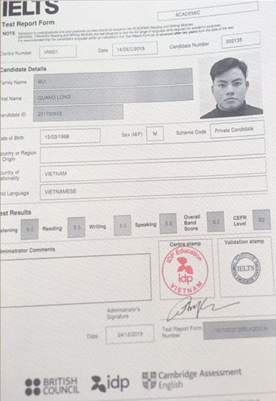Thành tích học viên