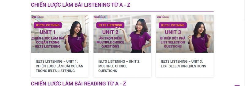 hoc tieng anh online da dang