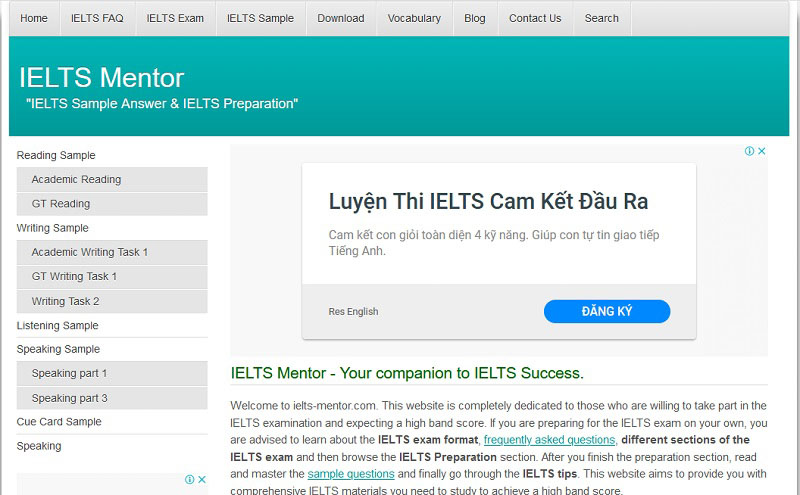 website học IELTS Online