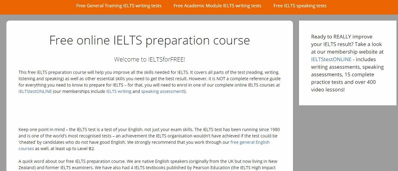 Giao dien website IELTS For Free