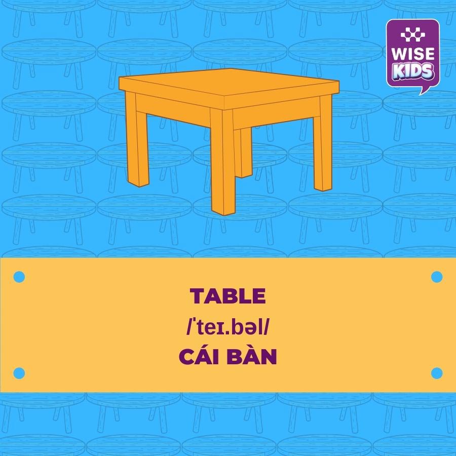 tu vung do vat table