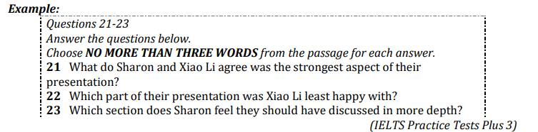 DẠNG ĐỀ SHORT ANSWER QUESTIONS