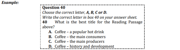 DẠNG ĐỀ CHOOSING A TITLE QUESTIONS