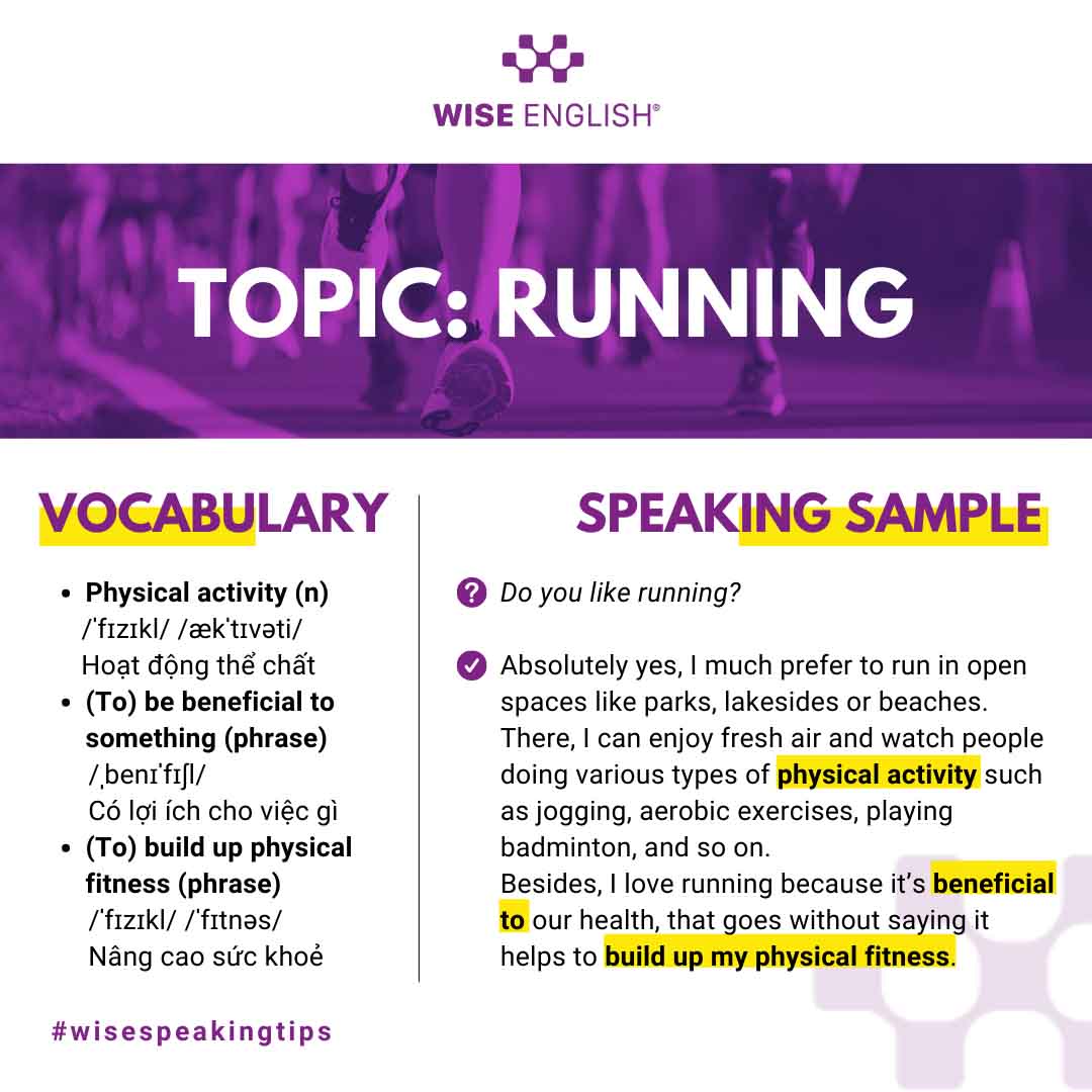 IELTS speaking sample part 1- running