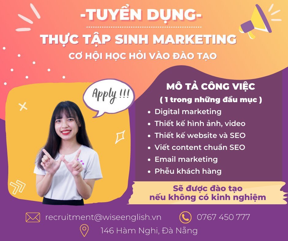 thực tập sinh marketing