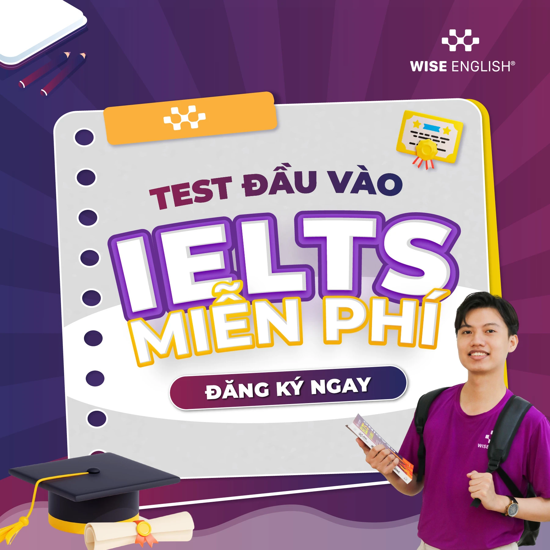 Test đầu vào IELTS miễn phí tại Wise