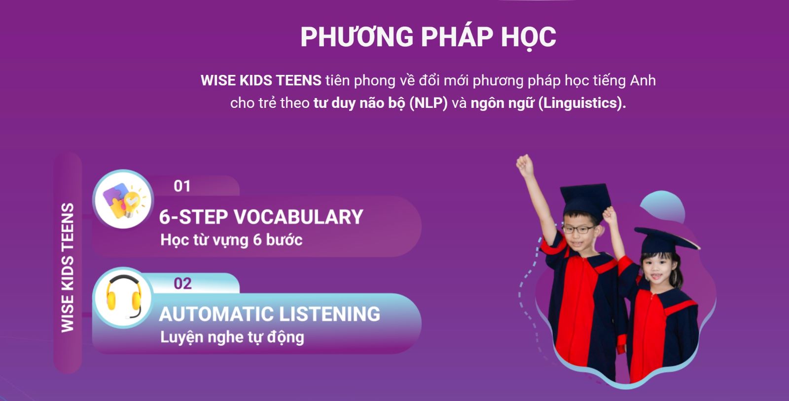 Top 5 trung tâm tiếng Anh trẻ em tại Quảng Trị chất lượng nhất 2 Phương pháp học độc đáo tại WISE Kids Teens