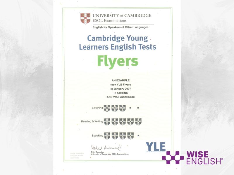 Chứng chỉ Cambridge Flyers cho trẻ nhỏ từ 11-12 tuổi