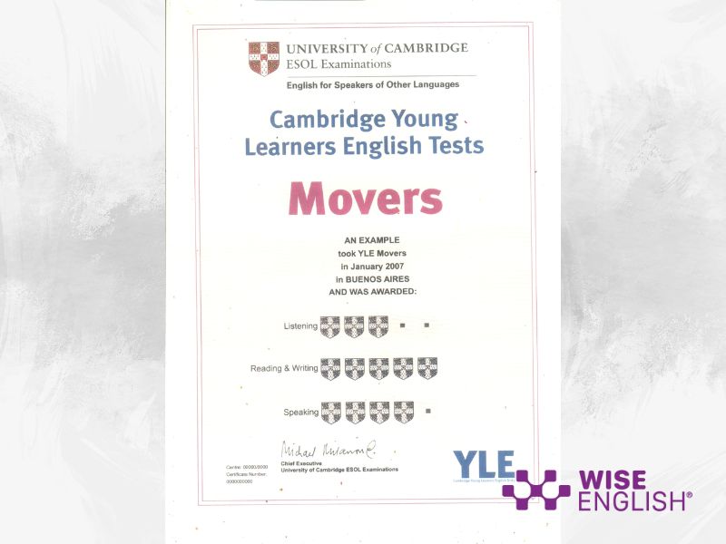 Chứng chỉ Cambridge Movers cho trẻ nhỏ từ 8-10 tuổi