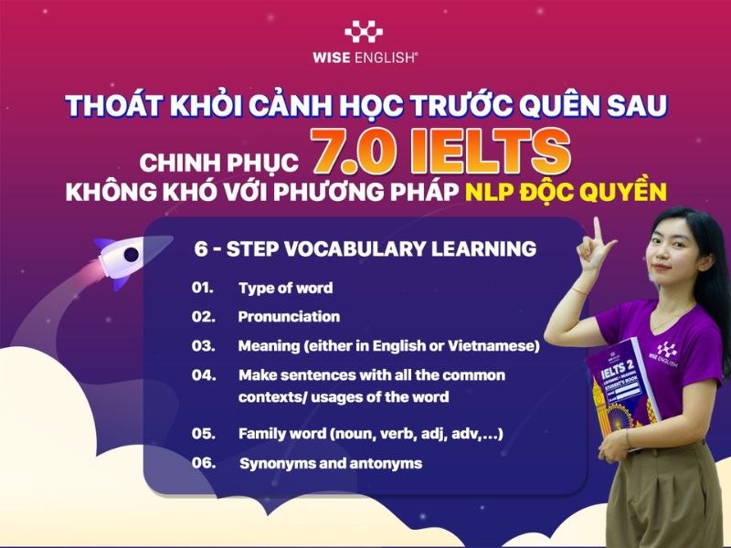 6 bước học từ vựng của WISE ENGLISH