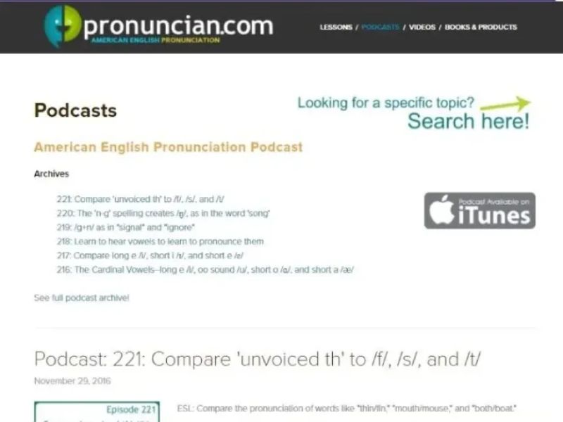 Top 20+ Website luyện Listening cực hiệu quả cho người mới bắt đầu 11 American English Pronunciation Podcast