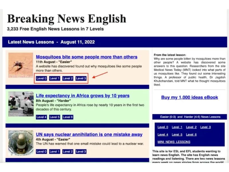 Top 20+ Website luyện Listening cực hiệu quả cho người mới bắt đầu 9 Breaking News English