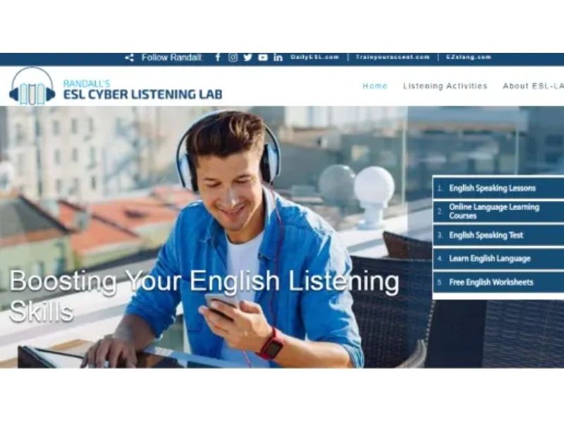 Top 20+ Website luyện Listening cực hiệu quả cho người mới bắt đầu 18 Randall’s ESL Cyber Listening Lab