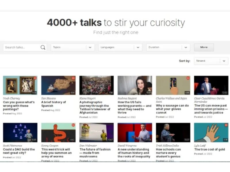 Top 20+ Website luyện Listening cực hiệu quả cho người mới bắt đầu 6 TED Talk