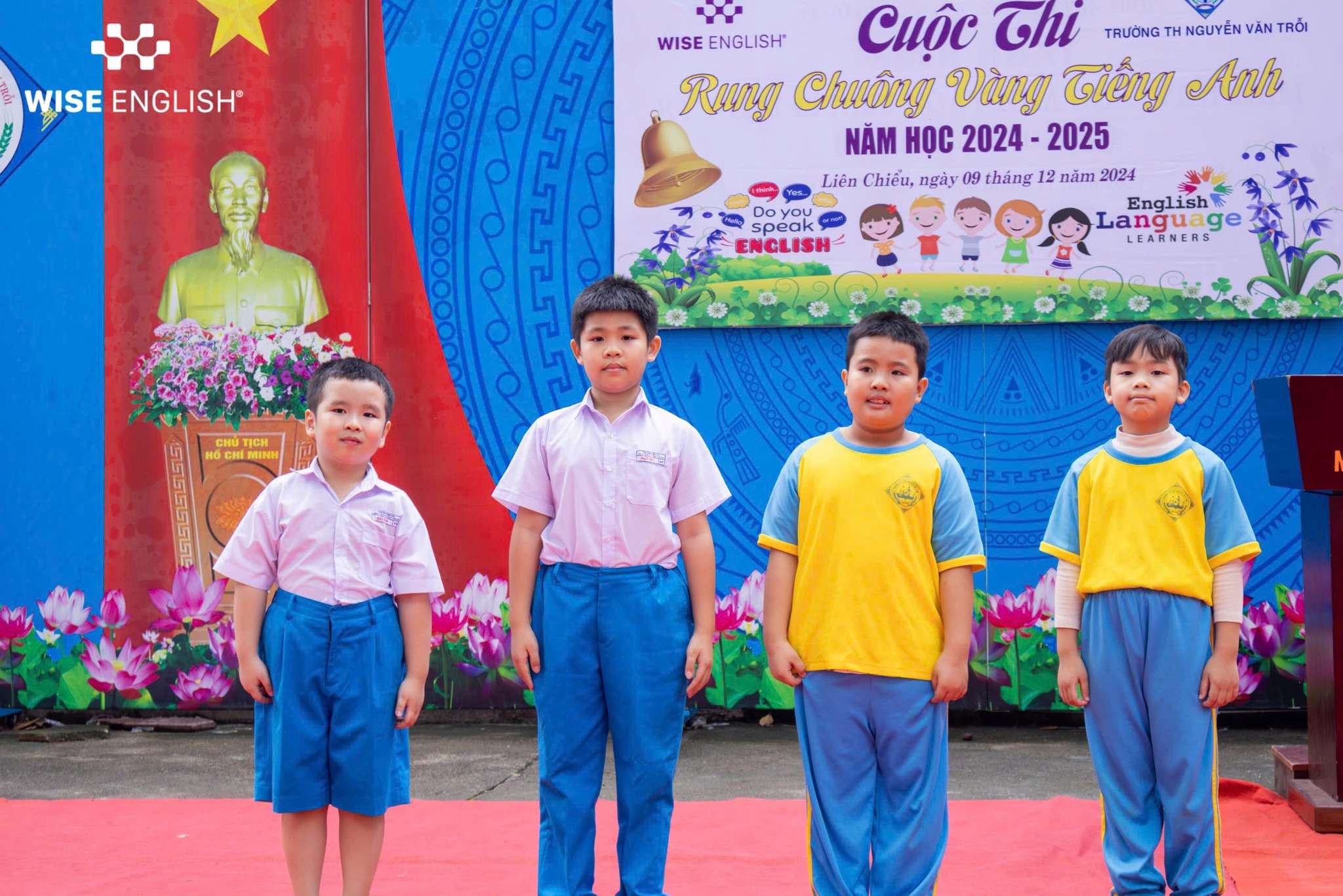 CHƯƠNG TRÌNH “RUNG CHUÔNG VÀNG NĂM HỌC 2024 - 2025 - TRƯỜNG TIỂU HỌC NGUYỄN VĂN TRỖI" DO WISE ENGLISH KẾT HỢP VỚI TRƯỜNG TIỂU HỌC NGUYỄN VĂN TRỖI TỔ CHỨC ĐÃ DIỄN RA THÀNH CÔNG TỐT ĐẸP 3 Chung kết cuộc thi rung chuông vàng Nguyễn Văn Trỗi