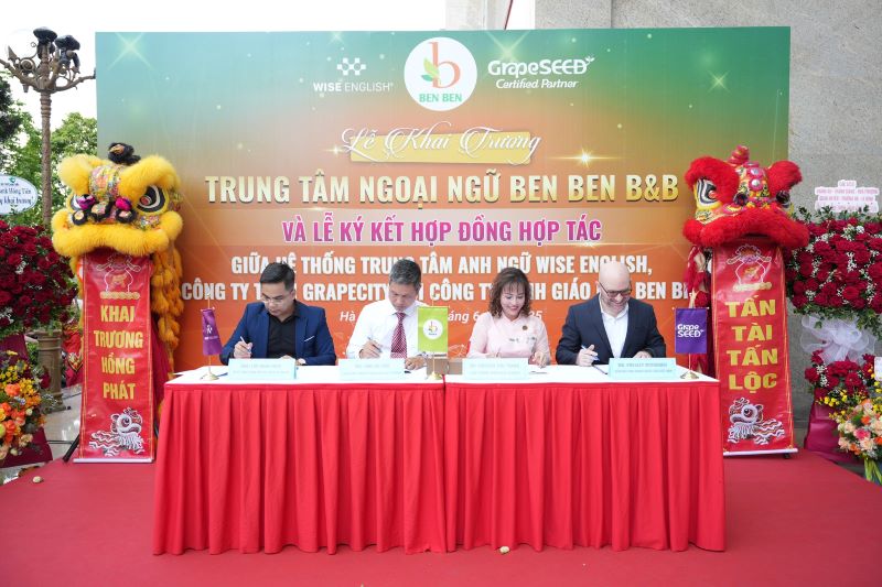 CHÚC MỪNG TRUNG TÂM NGOẠI NGỮ BEN BEN B&B - ĐỐI TÁC NHẬN CHUYỂN GIAO GIÁO TRÌNH, GIÁO ÁN, QUY TRÌNH VÀ HỆ THỐNG TỪ HỆ THỐNG TRUNG TÂM ANH NGỮ WISE ENGLISH KHAI TRƯƠNG HỒNG PHÁT