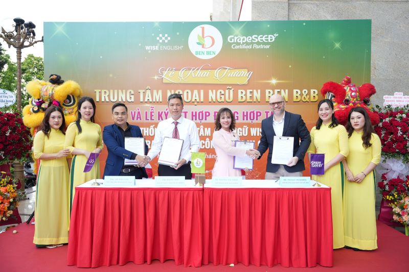 CHÚC MỪNG TRUNG TÂM NGOẠI NGỮ BEN BEN B&B - ĐỐI TÁC NHẬN CHUYỂN GIAO GIÁO TRÌNH, GIÁO ÁN, QUY TRÌNH VÀ HỆ THỐNG TỪ HỆ THỐNG TRUNG TÂM ANH NGỮ WISE ENGLISH KHAI TRƯƠNG HỒNG PHÁT