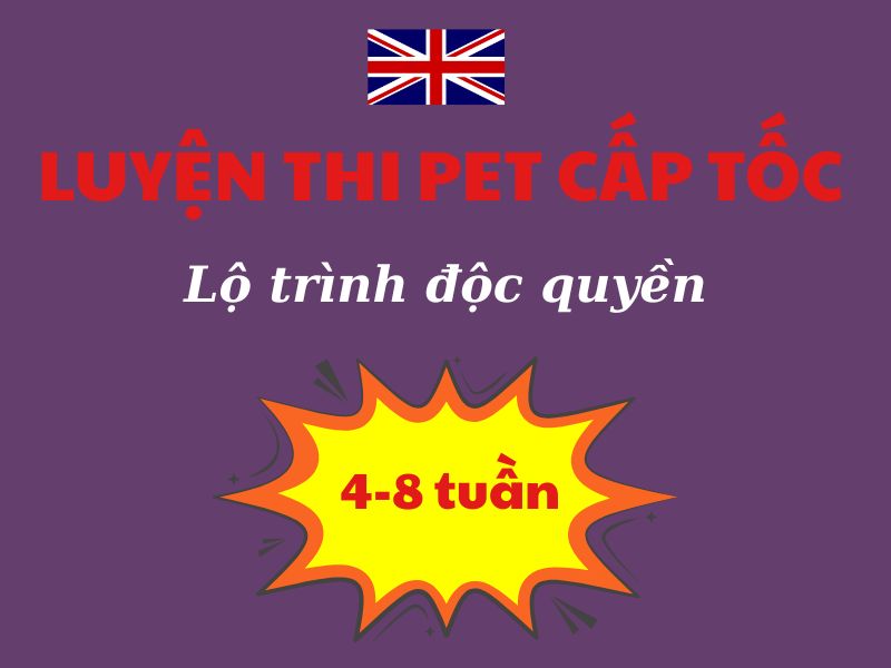 Luyện thi PET cấp tốc