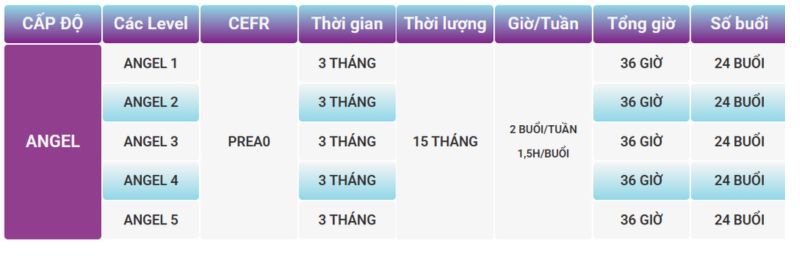 Lộ trình chi tiết khóa học PRE-School WISE ENGLISH
