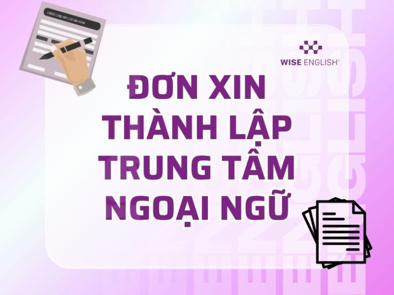 Đơn xin thành lập trung tâm ngoại ngữ