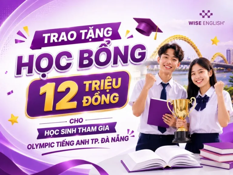 WISE English Trao Tặng Học Bổng 12 Triệu Đồng Cho Học Sinh Tham Gia Olympic Tiếng Anh TP. Đà Nẵng