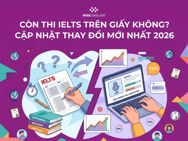 CÒN THI IELTS TRÊN GIẤY KHÔNG? CẬP NHẬT THAY ĐỔI MỚI NHẤT 2026