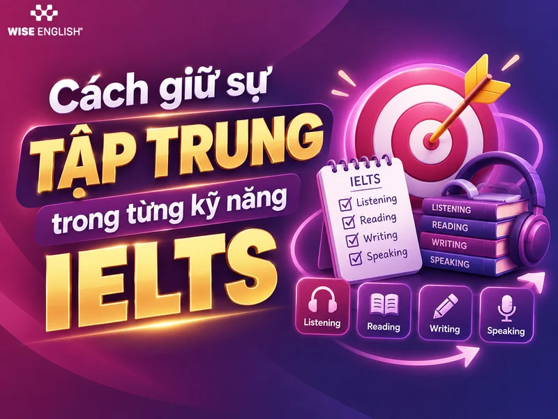 Cách giữ sự tập trung trong từng kỹ năng IELTS