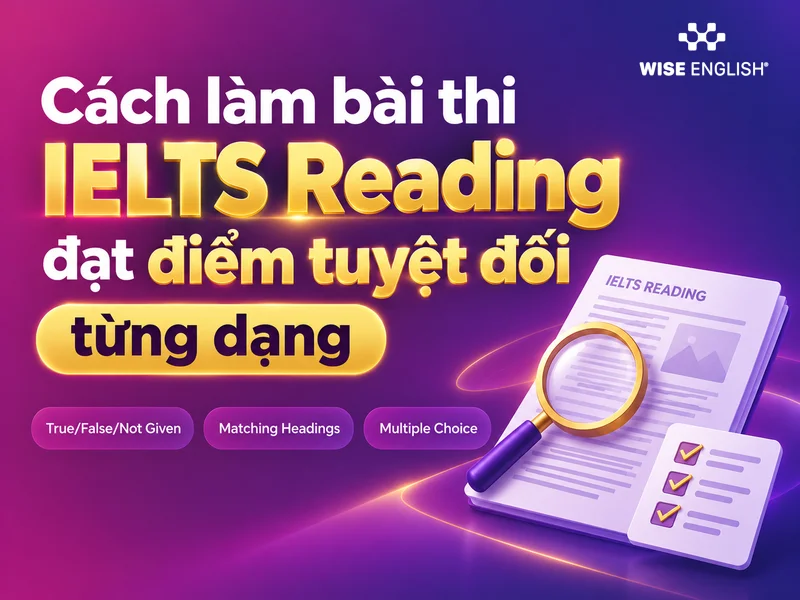 Cách làm bài thi IELTS Reading đạt điểm tuyệt đối từng dạng