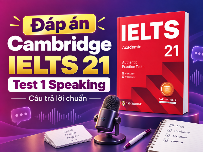 Đáp án Cambridge IELTS 21 Test 1 Speaking: Câu trả lời chuẩn