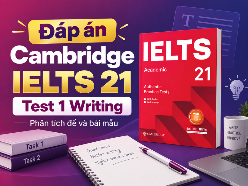 Đ&aacute;p &aacute;n Cambridge IELTS 21 Test 1 Writing: Ph&acirc;n t&iacute;ch đề v&agrave; b&agrave;i mẫu