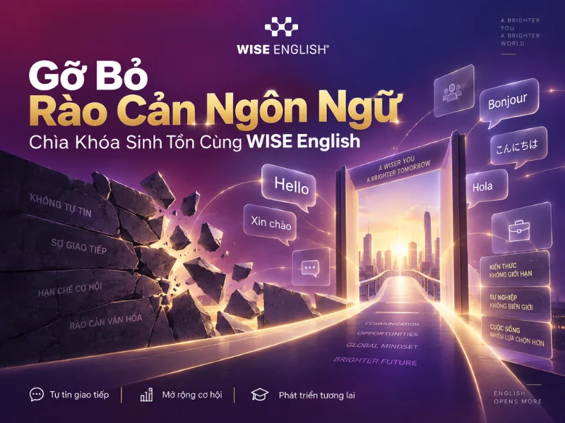 Gỡ Bỏ R&agrave;o Cản Ng&ocirc;n Ngữ &ndash; Ch&igrave;a Kh&oacute;a Sinh Tồn C&ugrave;ng WISE English
