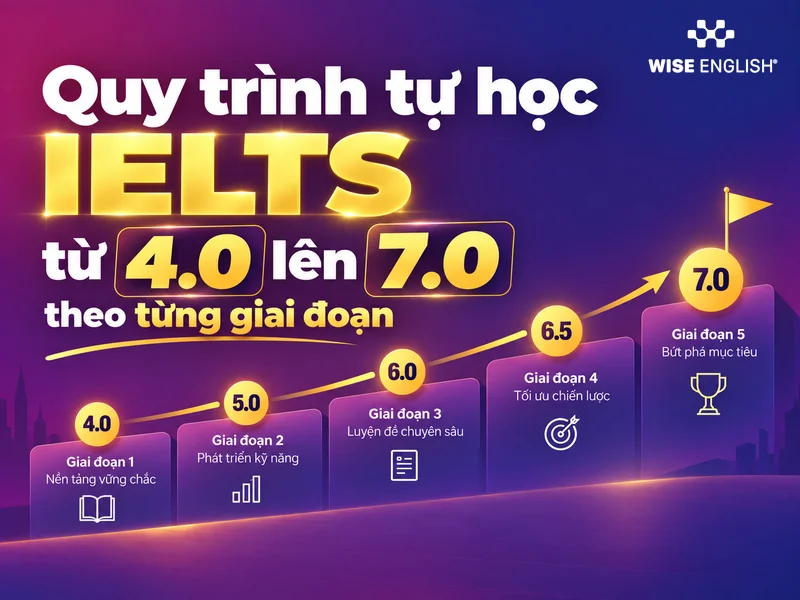 Quy trình tự học IELTS từ 4.0 lên 7.0 theo từng giai đoạn