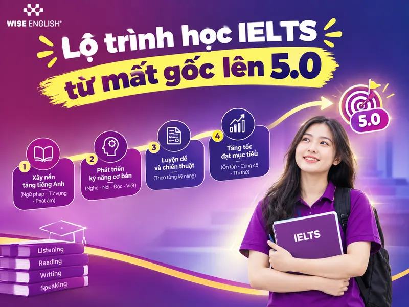 Lộ tr&igrave;nh học IELTS từ mất gốc l&ecirc;n 5.0