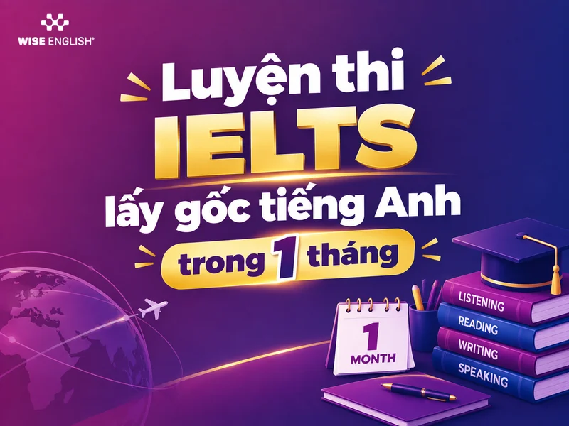 Luyện thi IELTS lấy gốc tiếng Anh trong 1 tháng