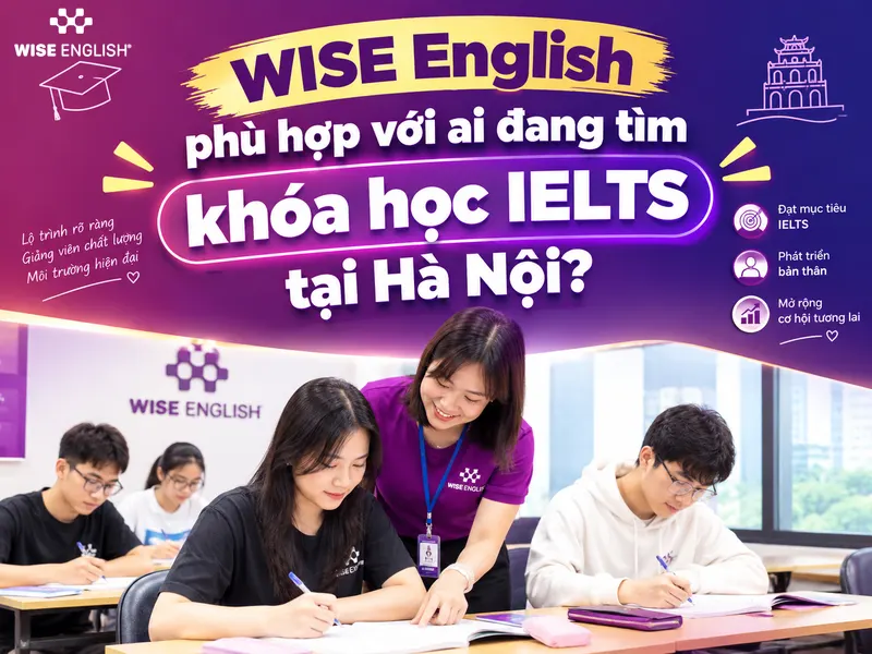 WISE English ph&ugrave; hợp với ai đang t&igrave;m kh&oacute;a học IELTS tại H&agrave; Nội?