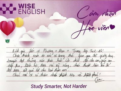 cảm nhận học viên wise english
