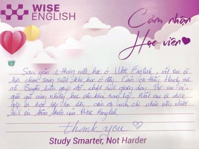 cảm nhận học viên wise english