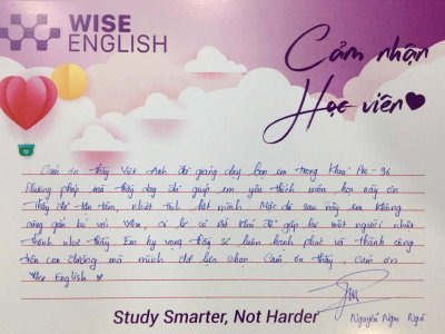 cảm nhận học viên wise english