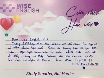 cảm nhận học viên wise english