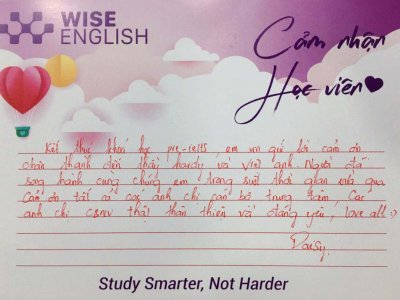 cảm nhận học viên wise english