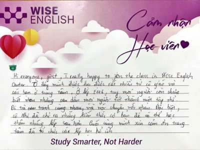 cảm nhận học viên wise english